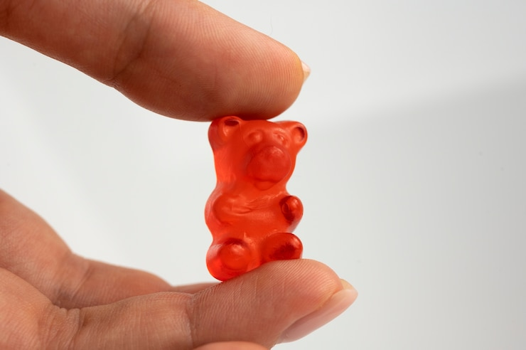 Gummy bears with infused CBD products