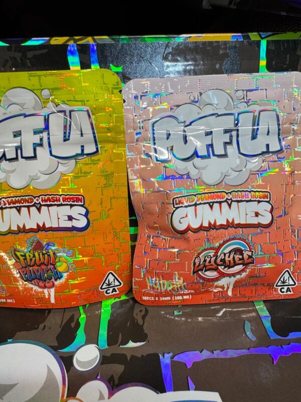 Puff LA Rosin + Diamonds Gummies 500mg Digital Art - Image 3