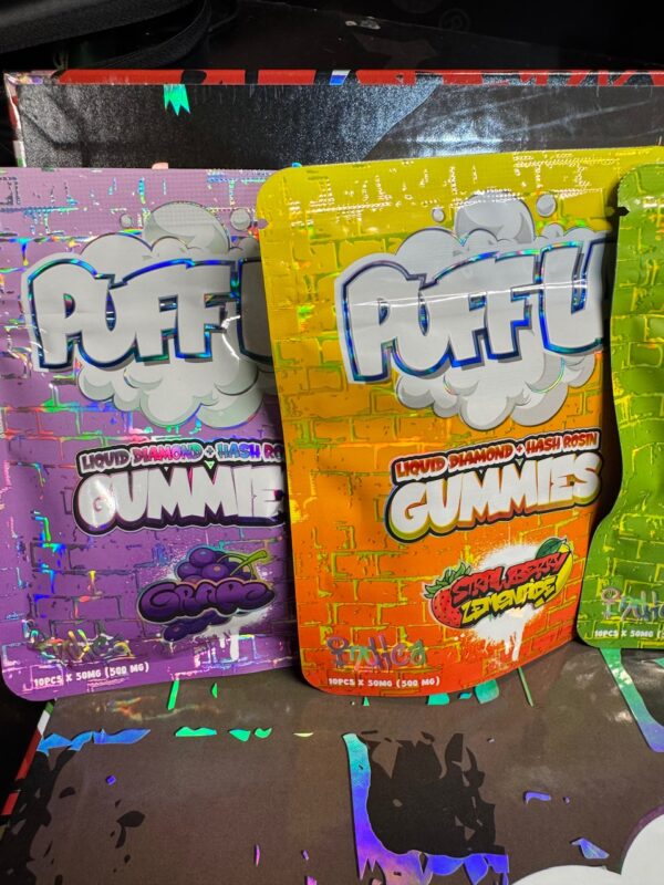 Puff LA Rosin + Diamonds Gummies 500mg Digital Art - Image 4