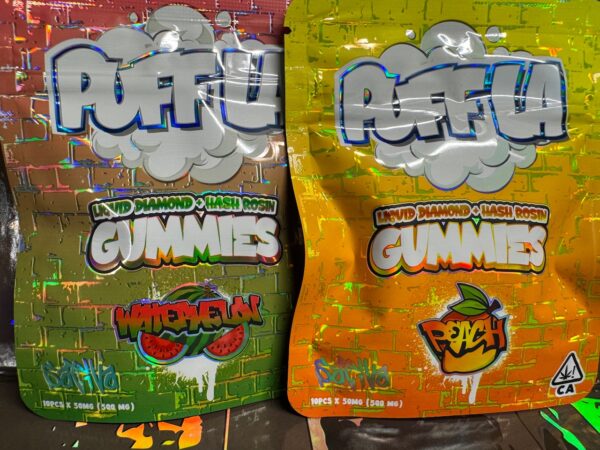 Puff LA Rosin + Diamonds Gummies 500mg Digital Art