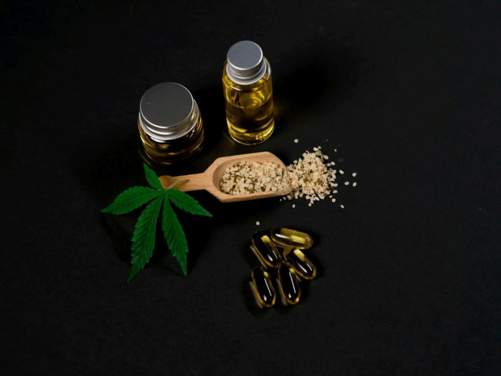 A picture of CBD products