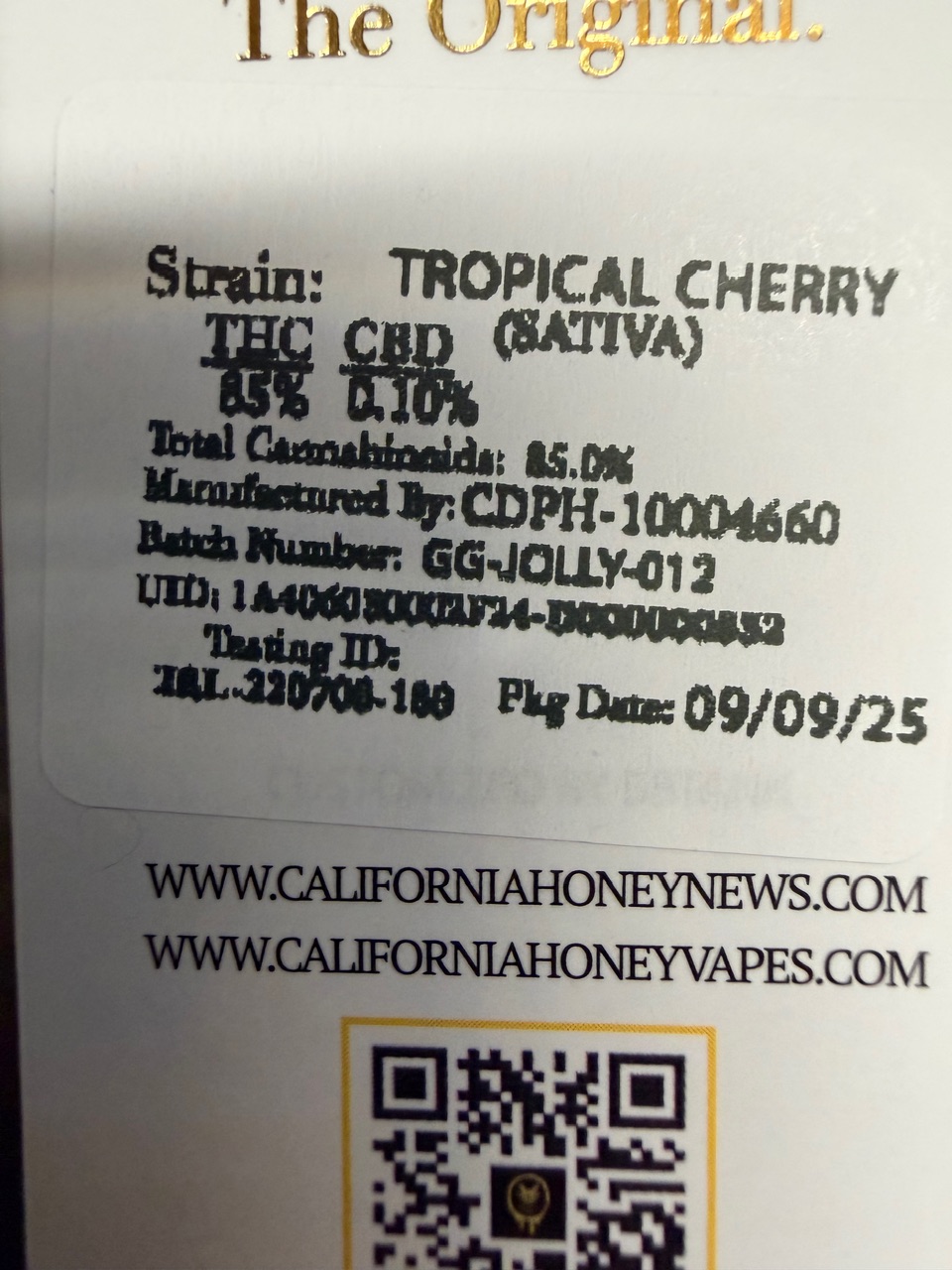 1G California Honey Premium Oil Cart Digital Art - Image 2