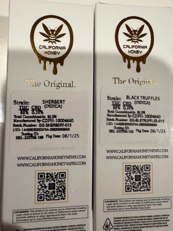 1G California Honey Premium Oil Cart Digital Art - Image 2