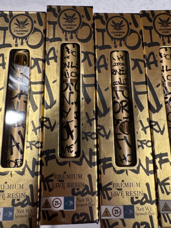1G California Honey Live Resin Disposable Vape Gold Edition Digital Art - Image 7