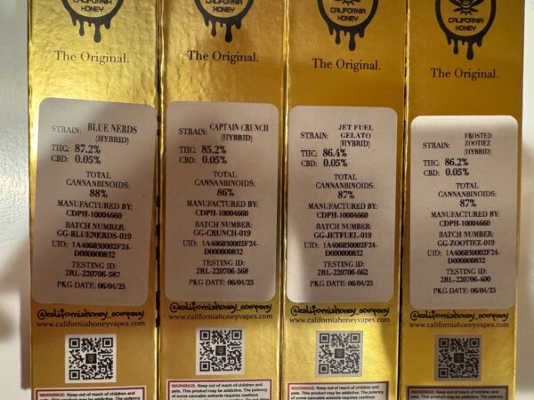 1G California Honey Live Resin Disposable Vape Gold Edition Digital Art - Image 5
