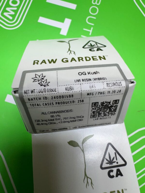 1G Raw Garden Live Rosin Digital Art