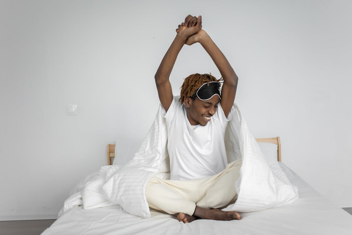 A man waking up