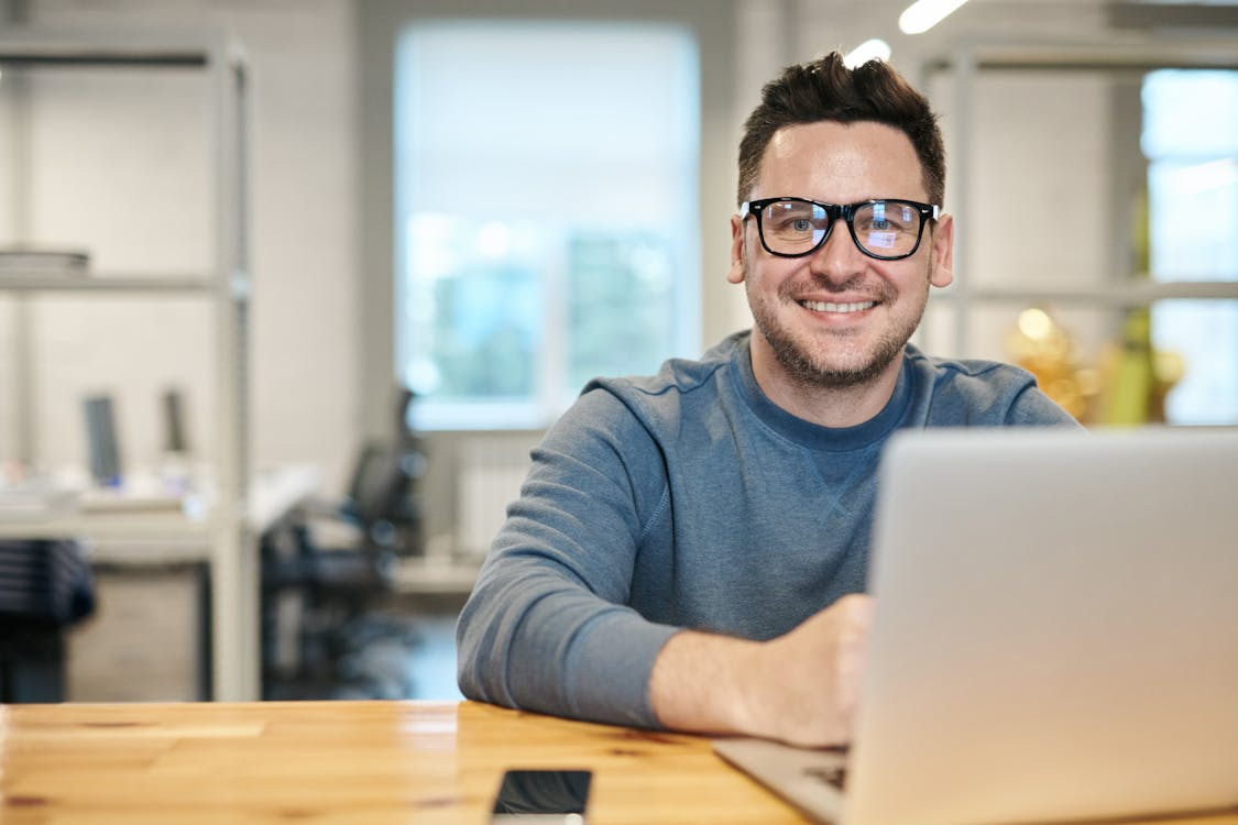 A man working on a laptop