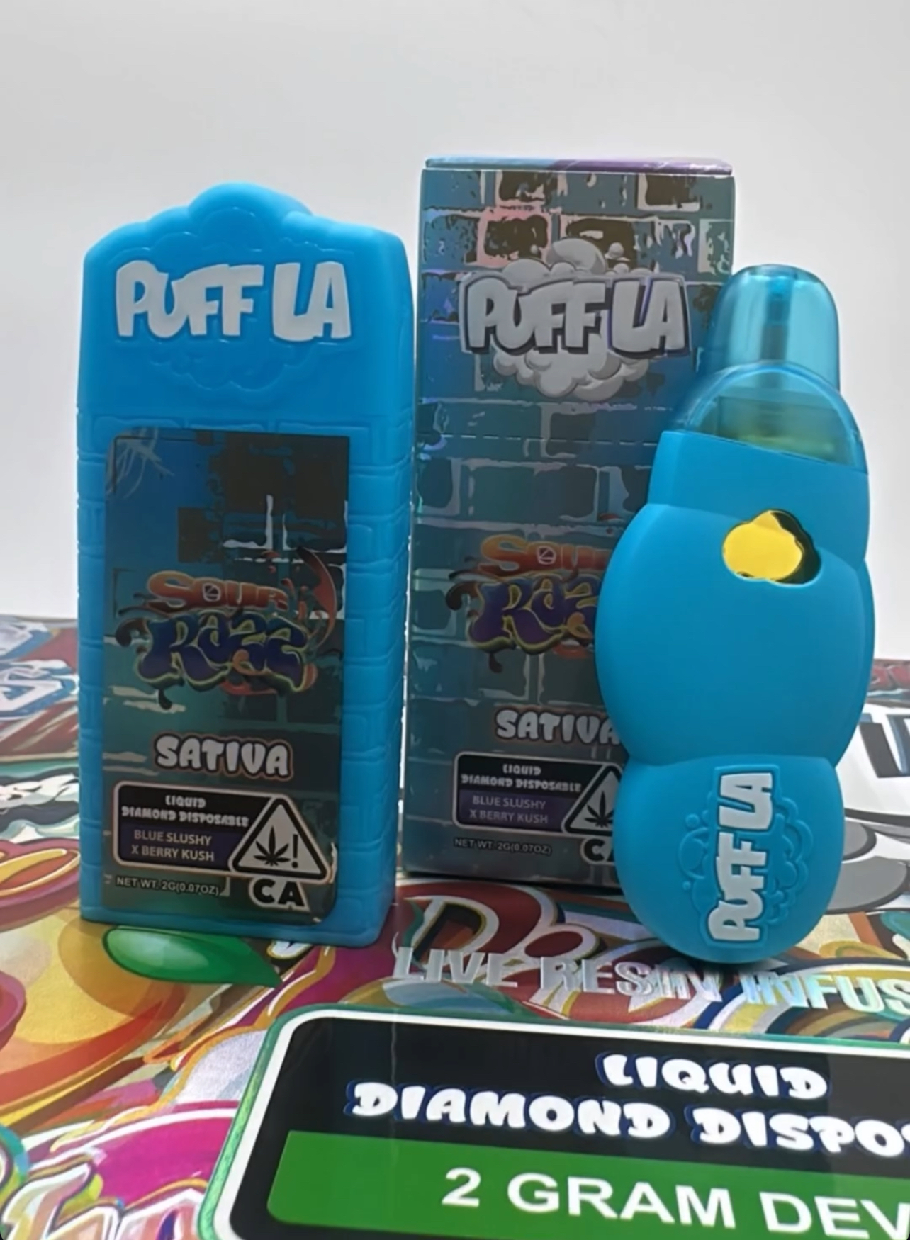2G Puff LA Liquid Diamonds Disposable Vape Digital Art