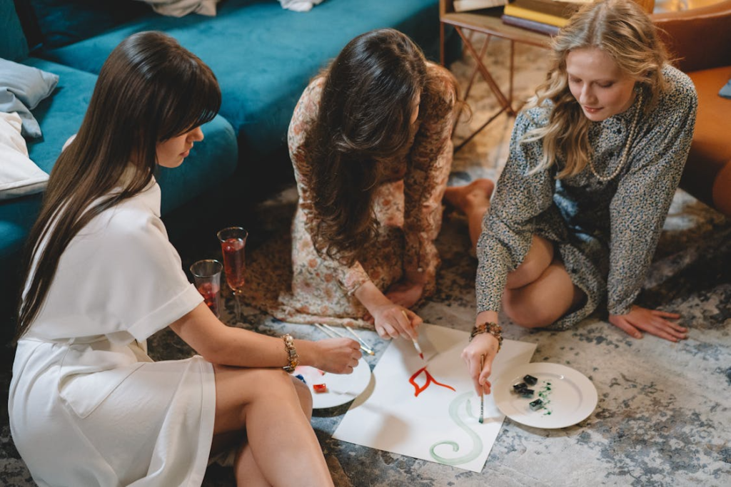 An image of women painting together