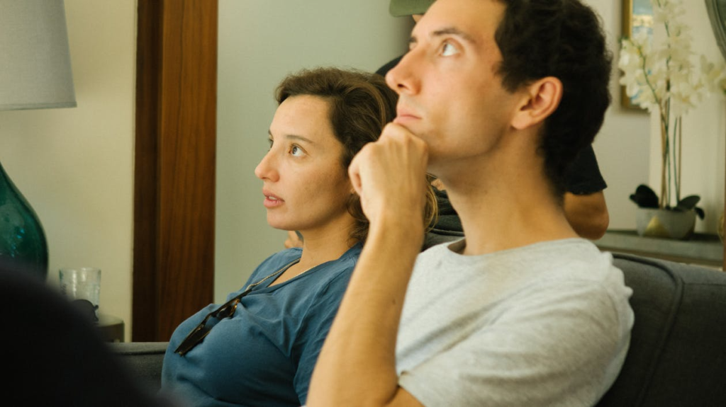 An image of a couple in deep thought