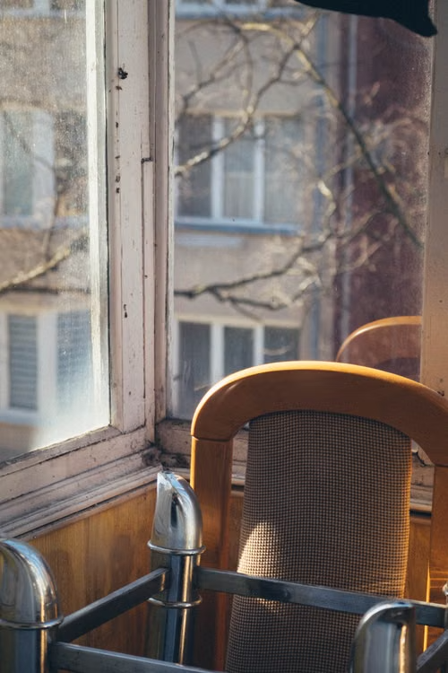 a chair in a corner