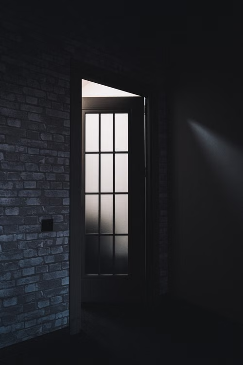 light through an open doorway
