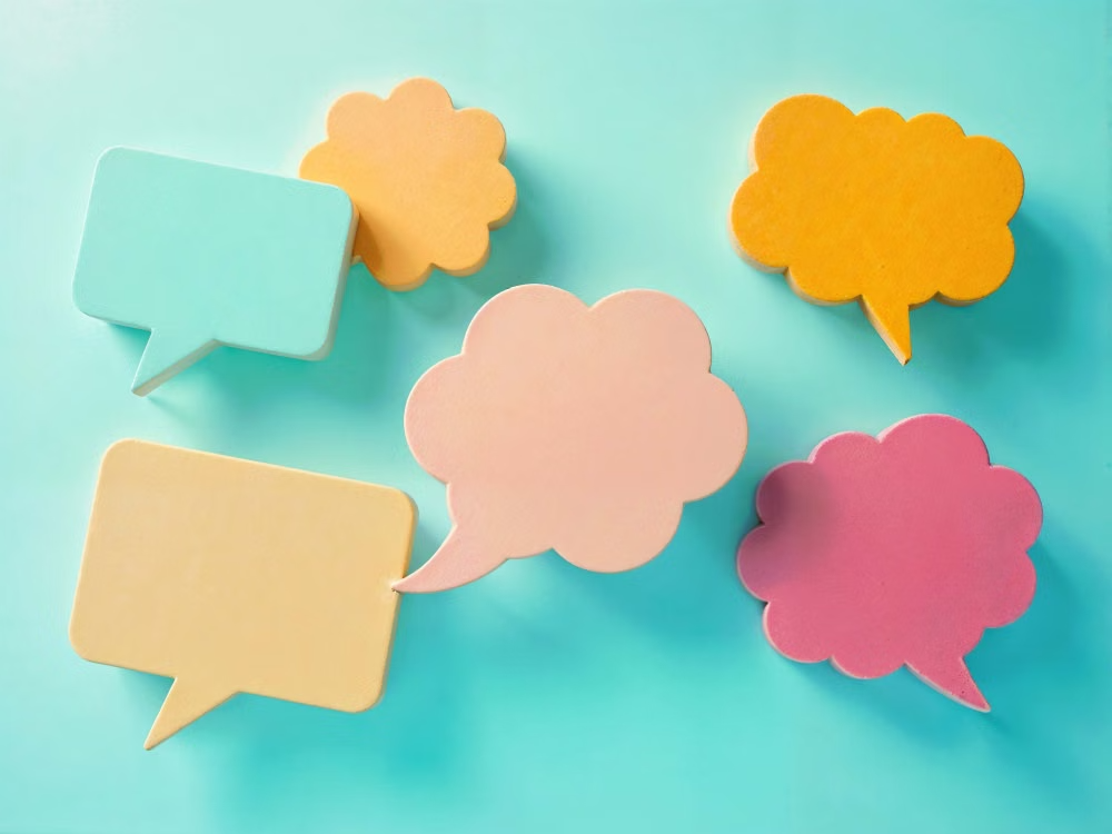 drawn speech bubbles