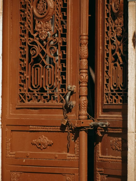a closed door