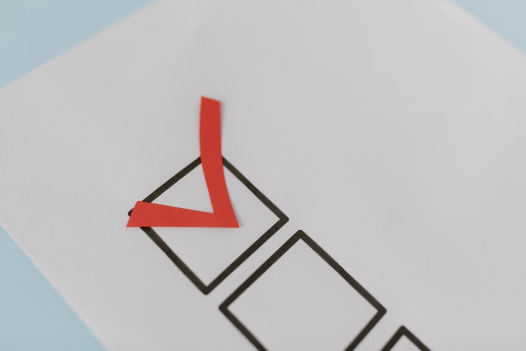 a paper checklist