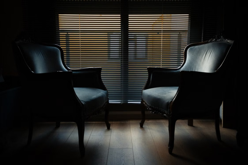 two chairs facing each other