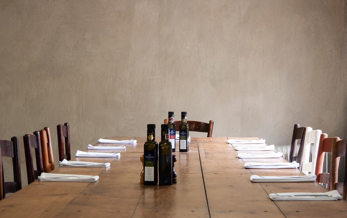 a long empty table