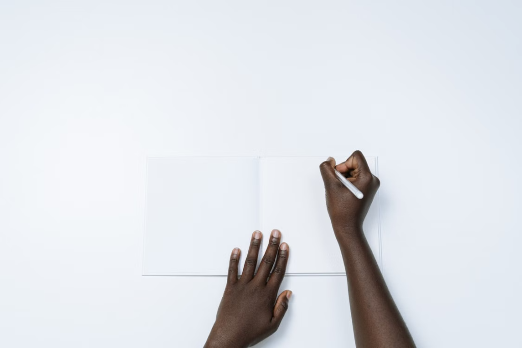 a hand writing