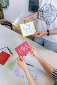 handwritten lettering cards