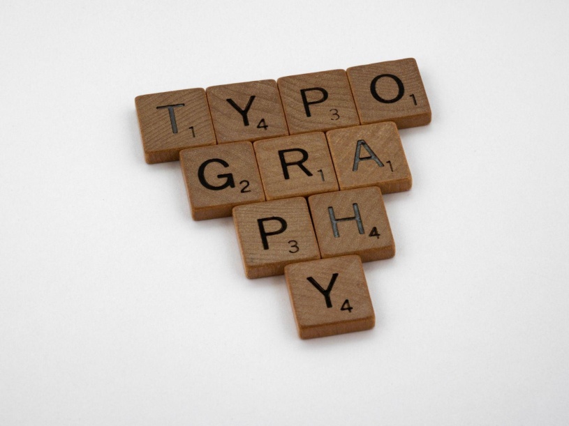  typography letter tiles